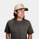 Olive Two-Tone Cursive Script Hat