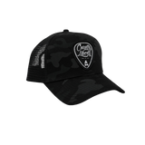 Black Camo Guitar Pick Meshback