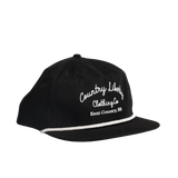 Black Script Rope Hat