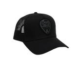 Black with Black Guitar Pick Meshback