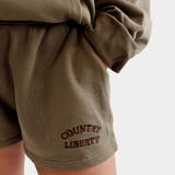 Vintage Brown Premium Garment Wash Sweat Shorts