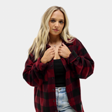 Maroon Plaid Fleece