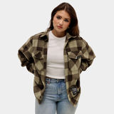 Oxford Tan/Brown Plaid Fleece