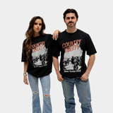 Black Bike and Horse Racing Tee