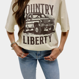Natural Pickup Truck Tee