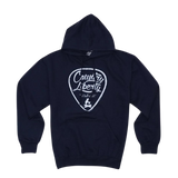 Navy Guitar Pick Hoodie