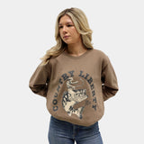 Brown Reel Rider Crewneck