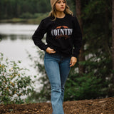 Black Dusty Bucks Crewneck