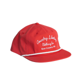 Red Script Rope Hat