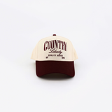 Maroon Two-Tone Country Classic Hat