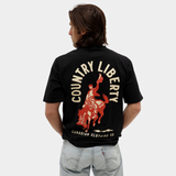 Black Horse Riding Tee