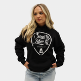 Black Guitar Pick Hoodie