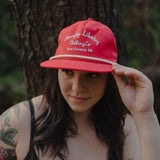 Red Script Rope Hat