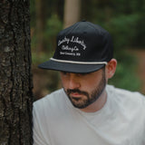 Black Script Rope Hat