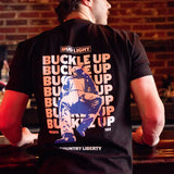 Black Buckle Up Tee