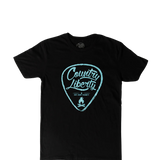 Black W/Teal Unisex Tee