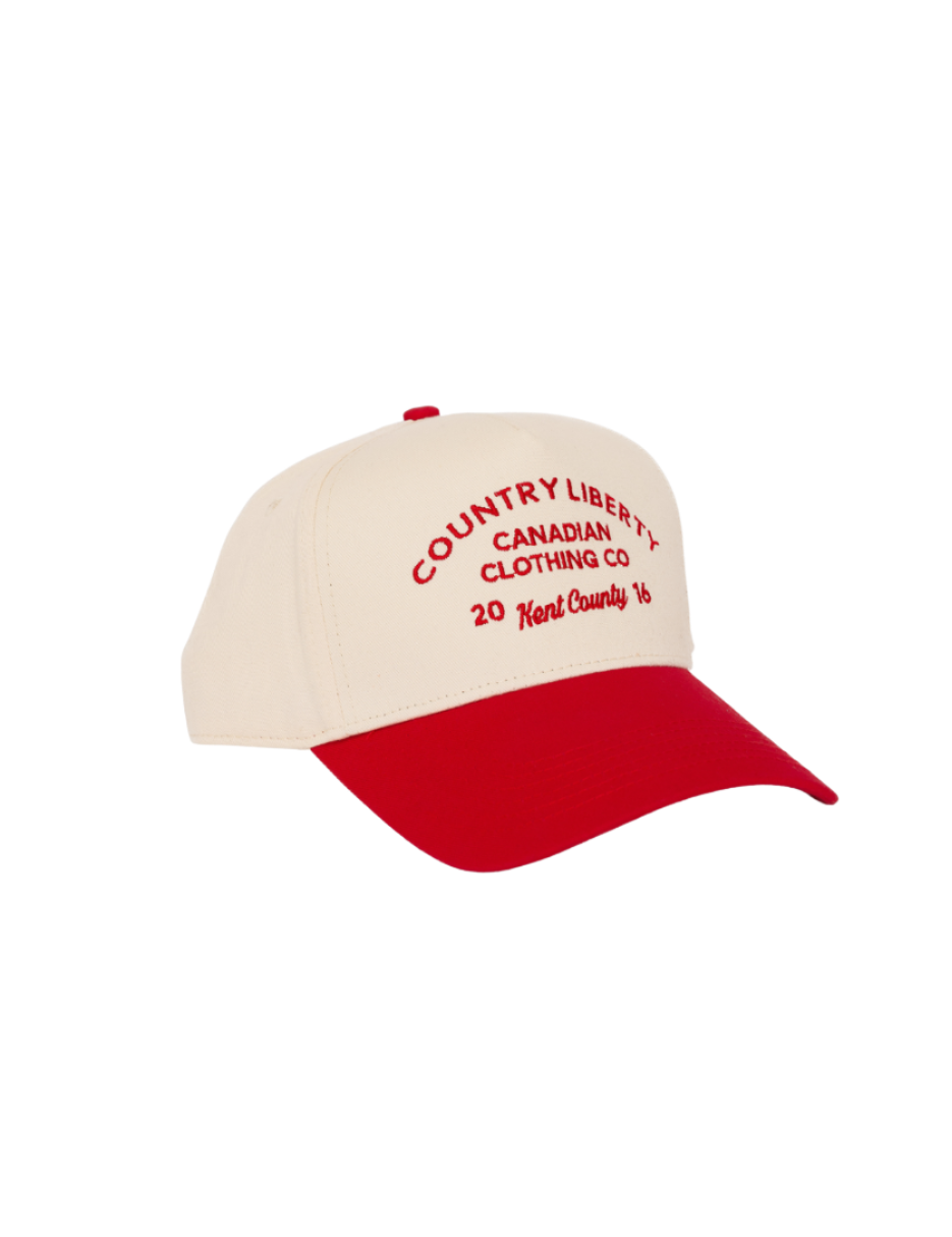 2-tone red hat