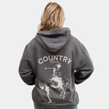 Vintage Grey Saddle Bronc Hoodie