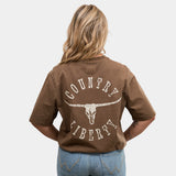 Washed Brown Rebel Tee