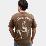 Washed Brown Saddle Bronc Tee
