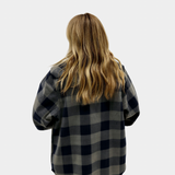 Gray/Navy Plaid Fleece