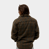 Brown + Teal Plaid Fleece