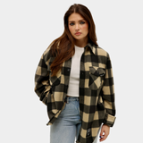 Oxford Tan + Black Plaid Fleece