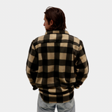 Oxford Tan + Black Plaid Fleece
