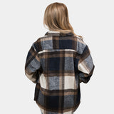 Navy Plaid Shacket