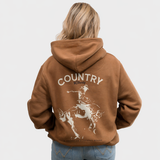 Brown Saddle Bronc Hoodie