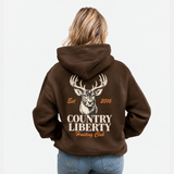 Chocolate Brown Deer Hunting Club Hoodie