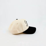 Cursive Black Two-Tone Hat