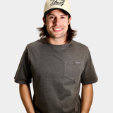 Cursive Black Two-Tone Hat