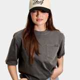 Cursive Black Two-Tone Hat