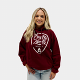 Maroon Guitar Pick Hoodie