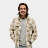 Oxford Tan + White Plaid Fleece