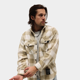 Oxford Tan + White Plaid Fleece