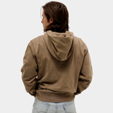 Premium Garment Wash Hoodie Brown