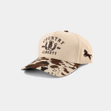 Natural /Cowprint Lucky You Hat