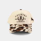Natural /Cowprint Lucky You Hat