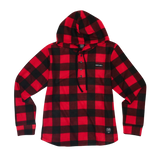 Red Plaid Hooded Fleece