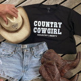 Black Cowgirl Cropped Festival Tee